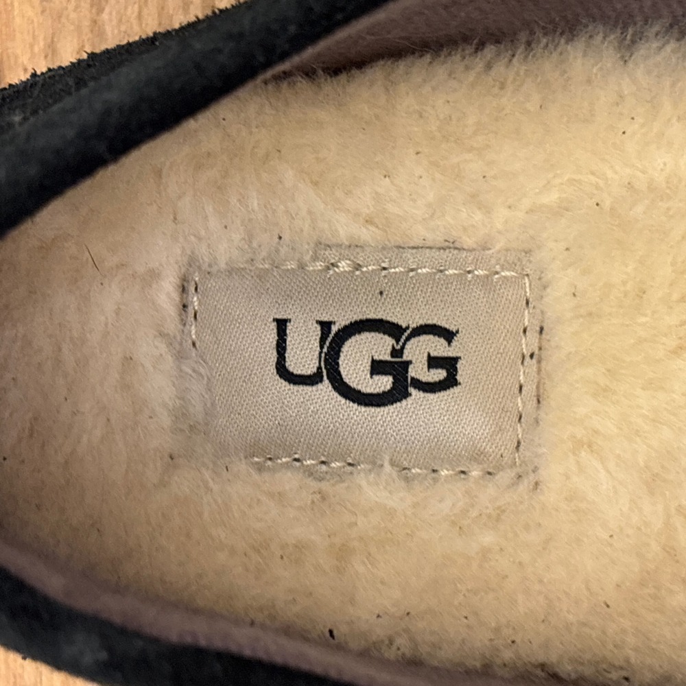 UGG‎ Alder Slip-On Loafer In Black Men Size 8 Suede Wool Insole Comfort Warm - Picture 2 of 11